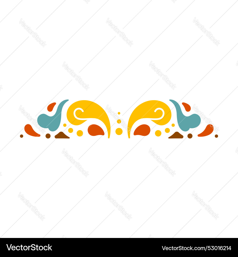 Hand drawn abstract groovy frame design element Vector Image