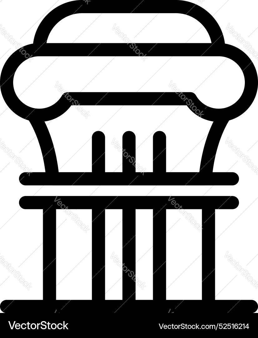 Ionic order column capital representing ancient Ionic order column capital representing ancient vector image