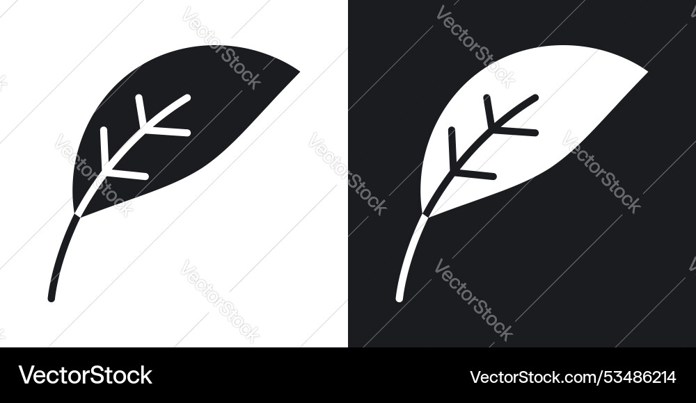 Leafline in thin line black color flat simple Vector Image