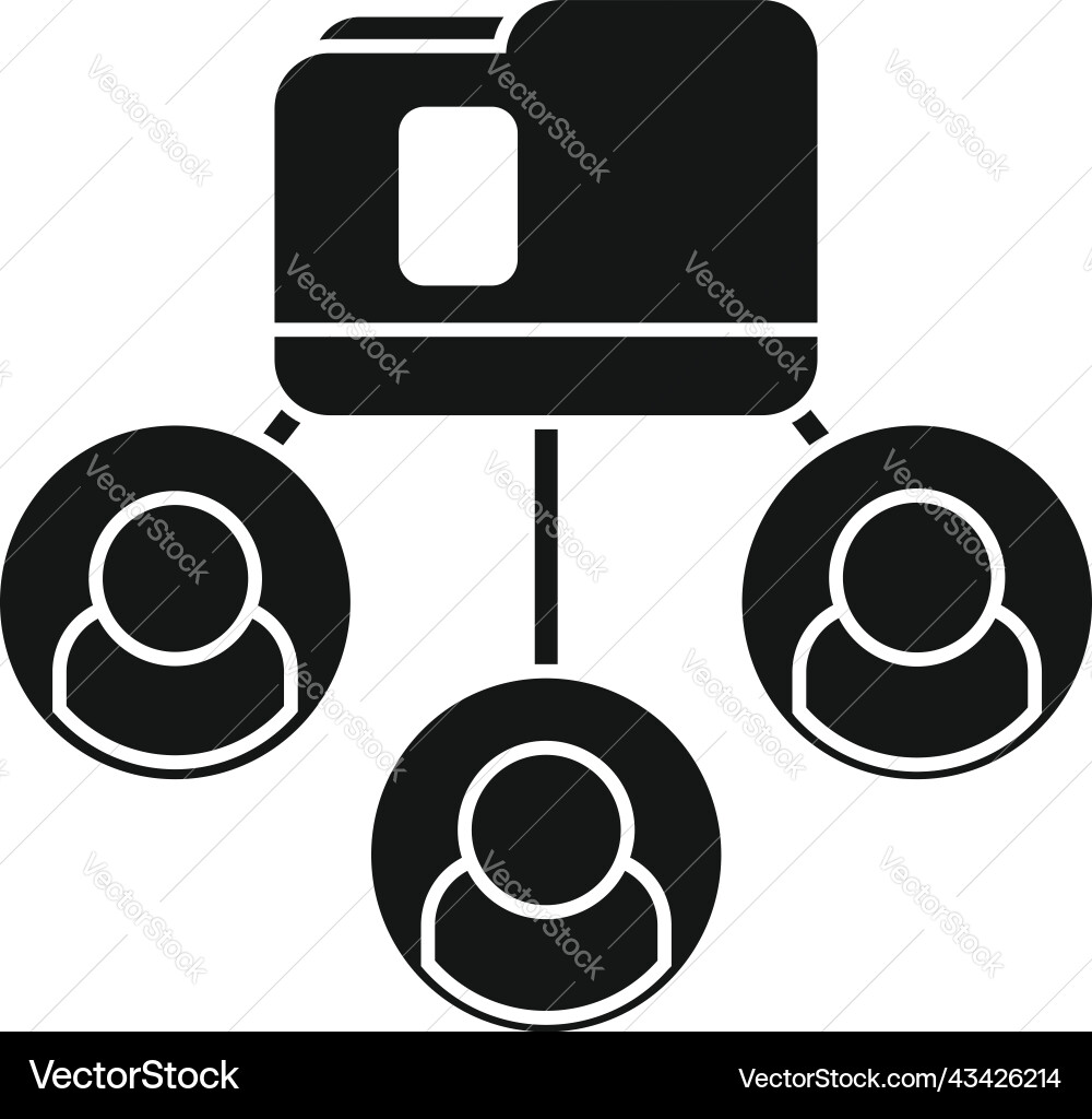 Network database icon simple platform Network database icon simple platform vector image