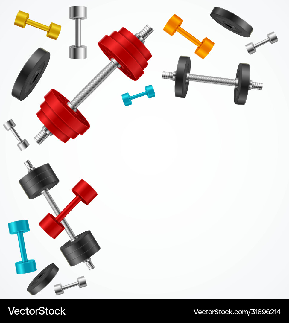 Realistische 3d detaillierte Fitness-Ausrüstung Hantel Realistische 3d detaillierte Fitness-Ausrüstung Hantel vektorbild