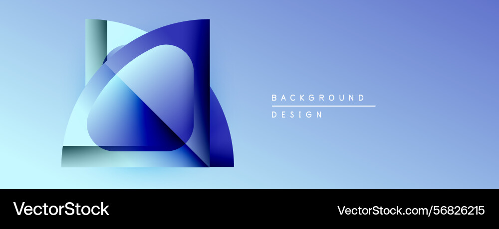 Abstract blue layers create dynamic composition Vector Image