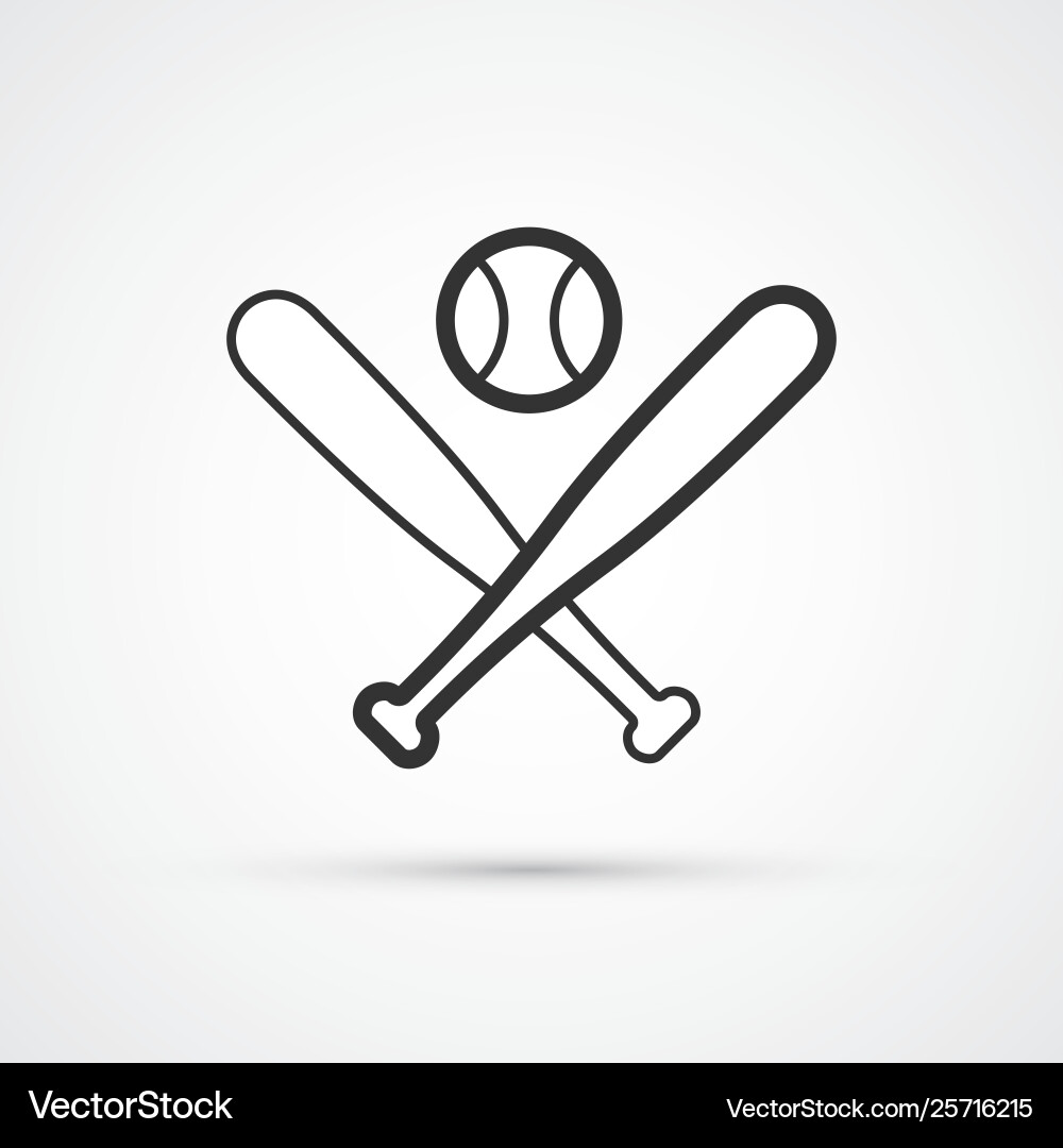 Baseball sport icon bats and ball eps10 vector image