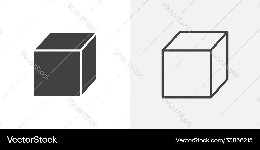 Cube icon set Vector Image