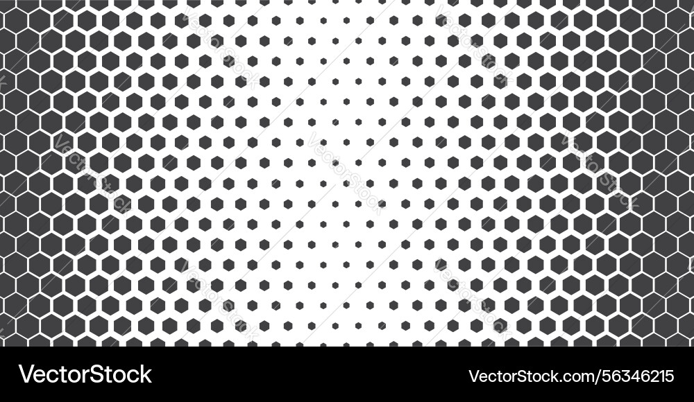 Halftone hexagonal abstract geometric background Halftone hexagonal abstract geometric background vector image