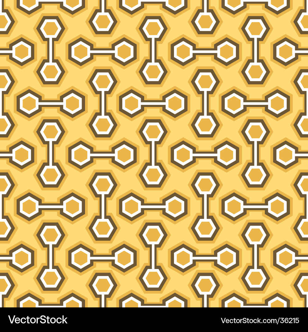 Hexagonal Link Pattern Vector Image