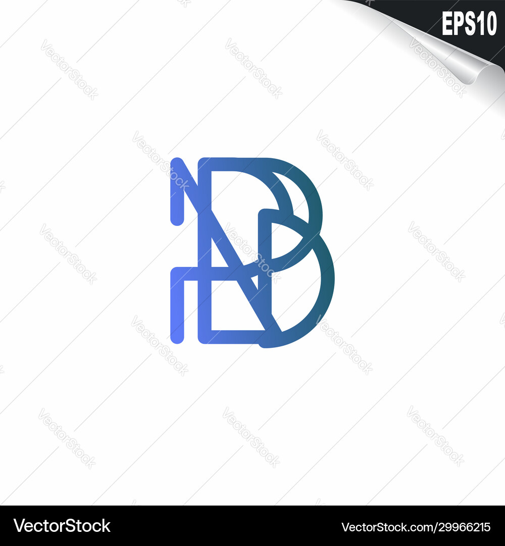 Initial rb logo monogram design template simple – Royalty-Free Vector ...