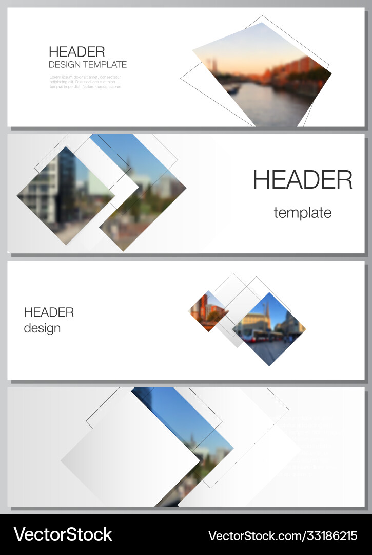 Layout headers banner design templates Layout headers banner design templates vector image