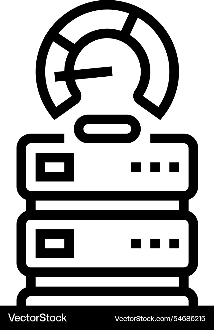 Power usage effectiveness meter line icon Power usage effectiveness meter line icon Vector Image