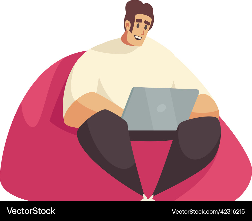 Programmer flat Programmer flat vector image