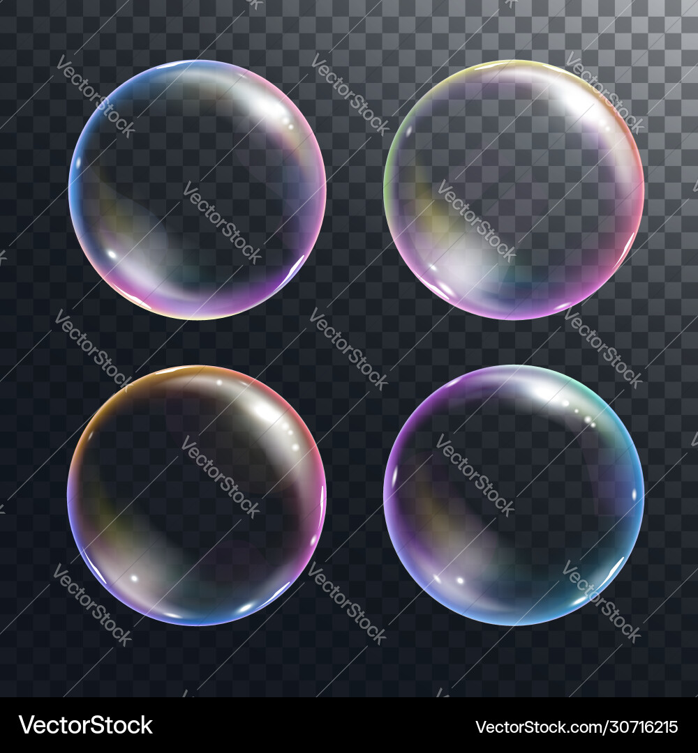 Realistic soap bubbles Royalty Free Vector Image