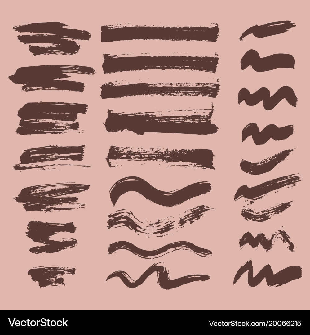 Set of ink splashes blots splatter Vector Image