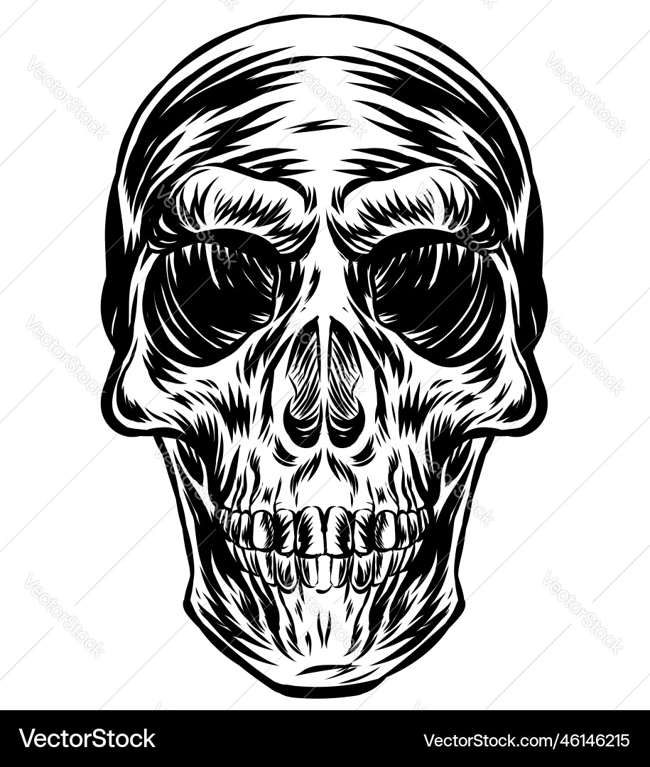 Skull clown hand drawn Skull clown hand drawn Vector Image