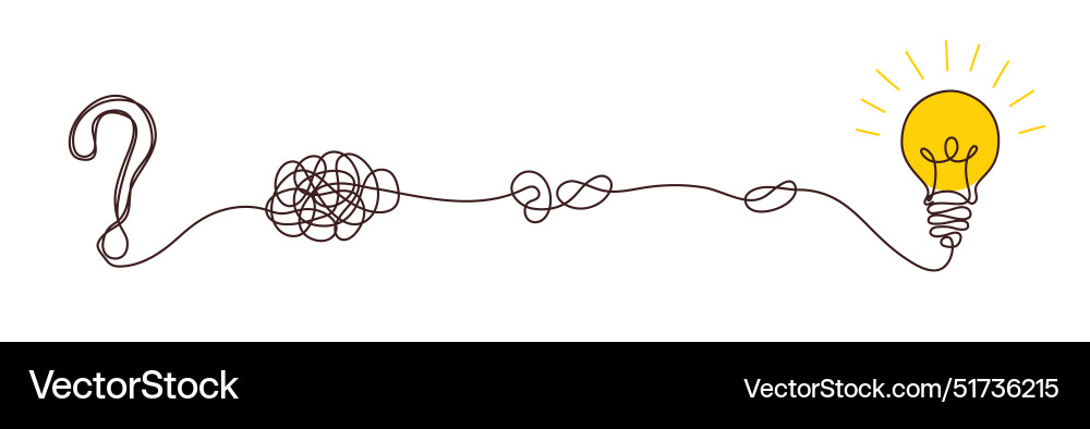 Solution concept of chaos in thoughts with hanging Solution concept of chaos in thoughts with hanging vector image