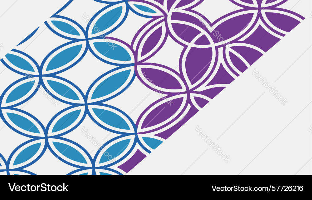 Abstract interlocking circle pattern in vibrant vector image