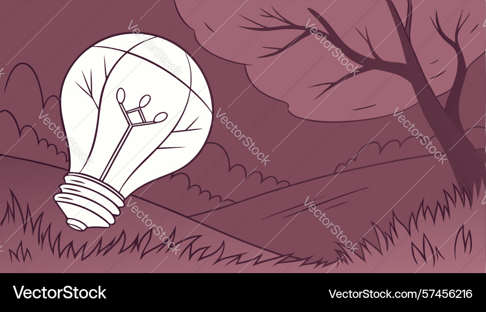 Creative spark lightbulb on textured abstract vector image