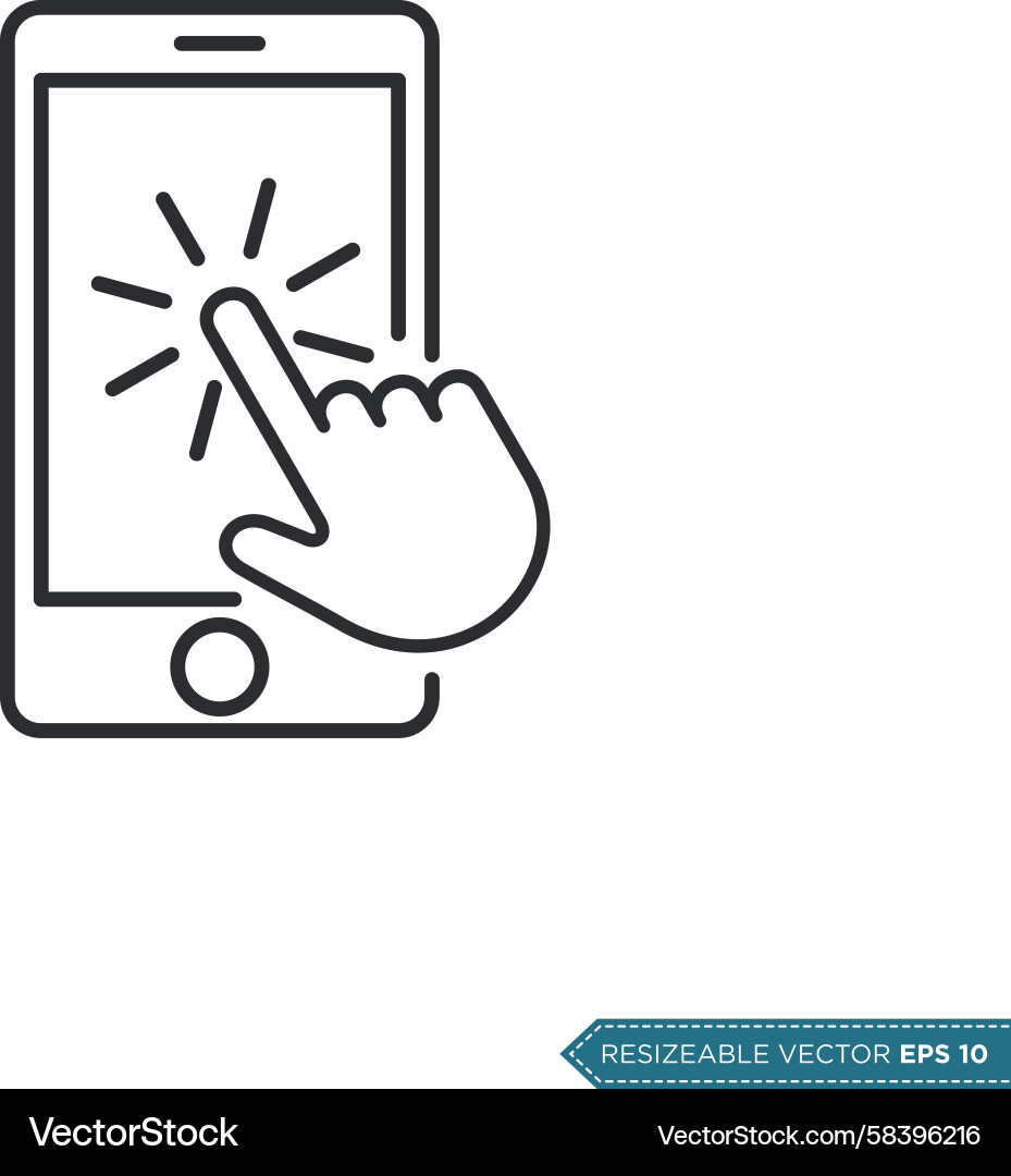 Pointer hand gesture icon template finger Pointer hand gesture icon template finger Vector Image