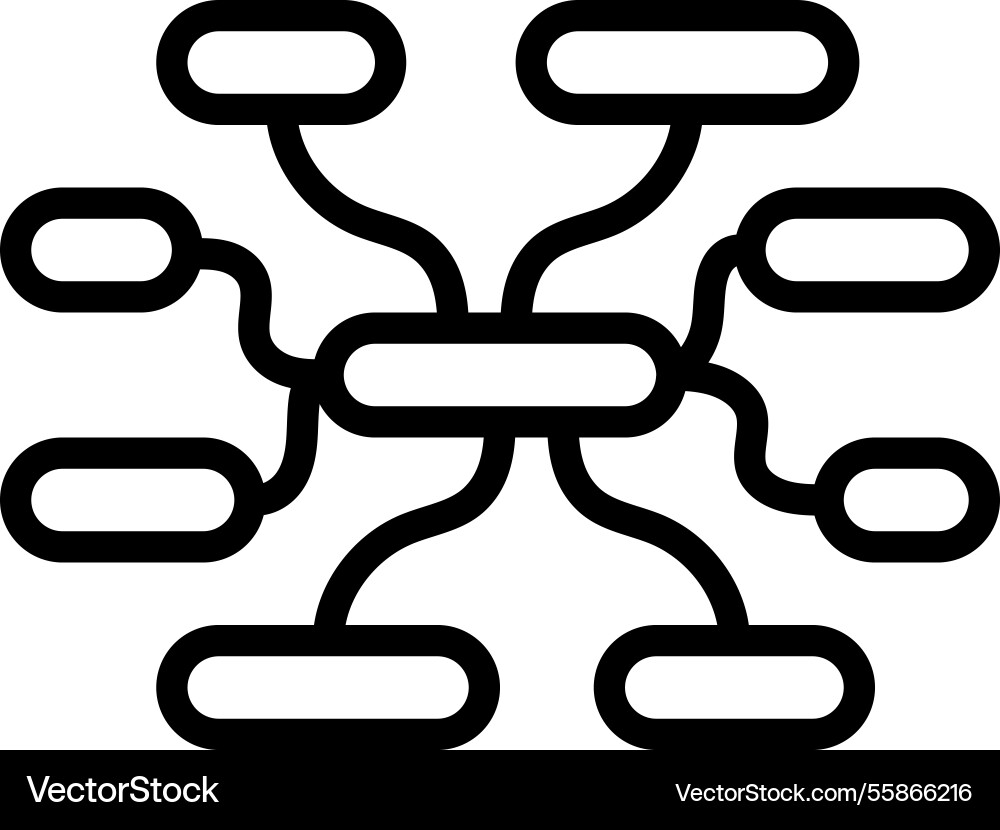 Semantic web nlp line icon vector image