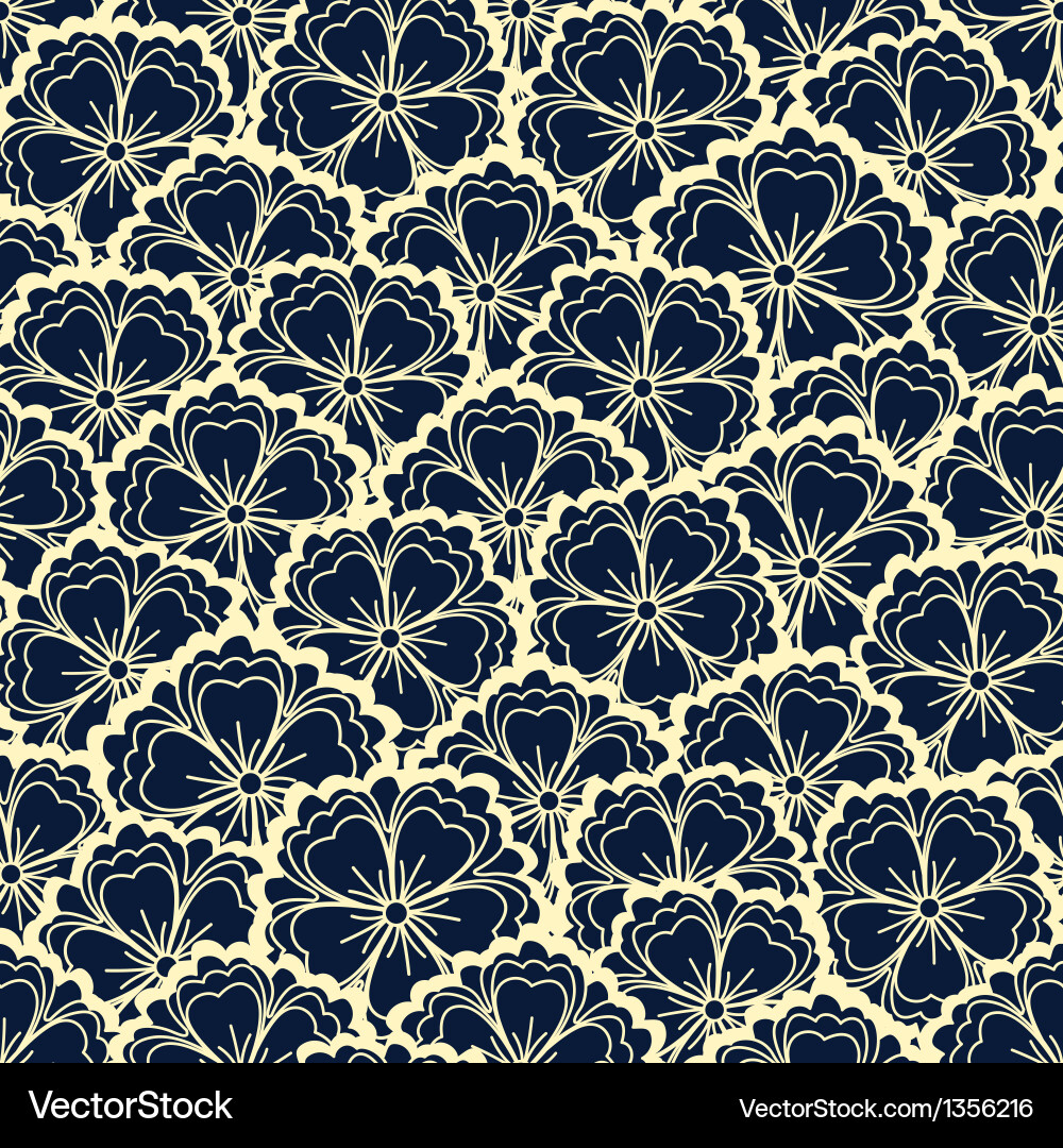 Spring flower pattern vector image