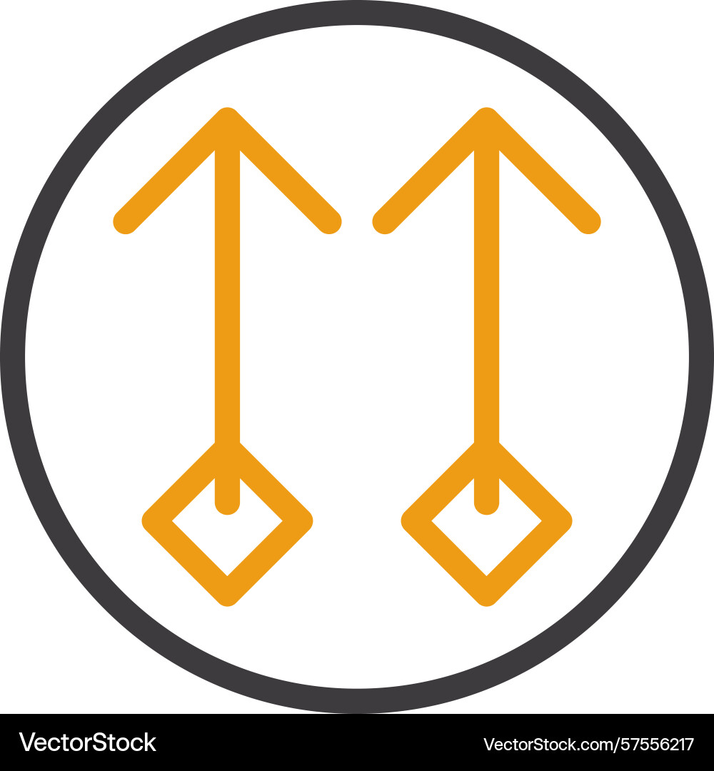 Arrow block up two color icon Vector Image