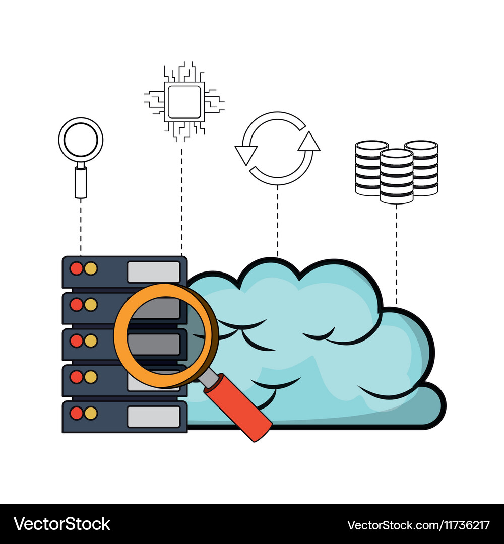 Big data related icons image Vector Image