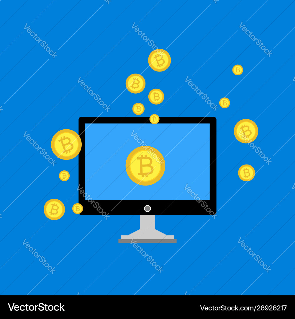 Blockchain scheme mining crypto currency server Blockchain scheme mining crypto currency server vector image