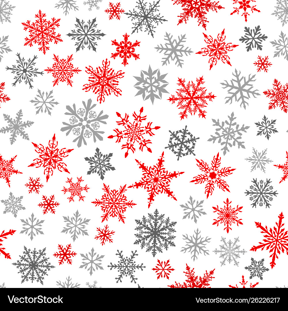 Christmas seamless pattern snowflakes Vector Image