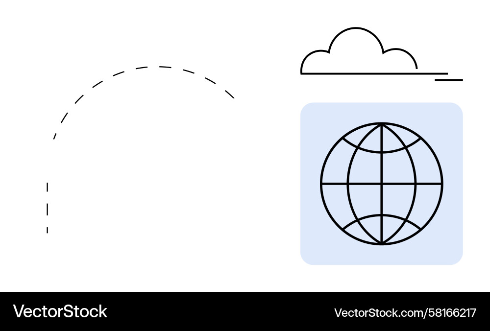 Cloud Connection Data Flow Vector Image