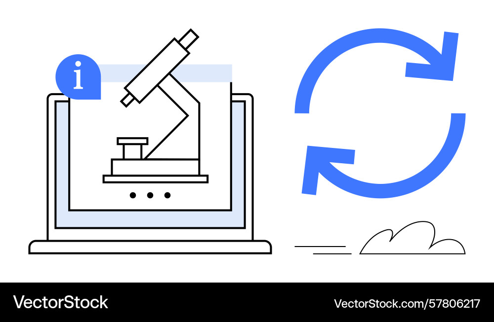 Digital microscope analysis and process update Digital microscope analysis and process update Vector Image