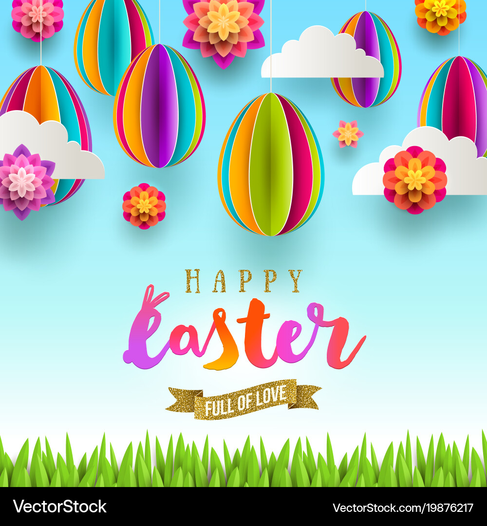 Easter Celebration Card vector image