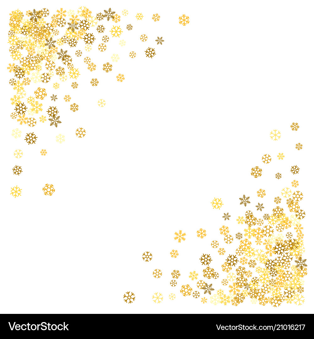 Frame or border of random scatter snowflakes Frame or border of random scatter snowflakes vector image