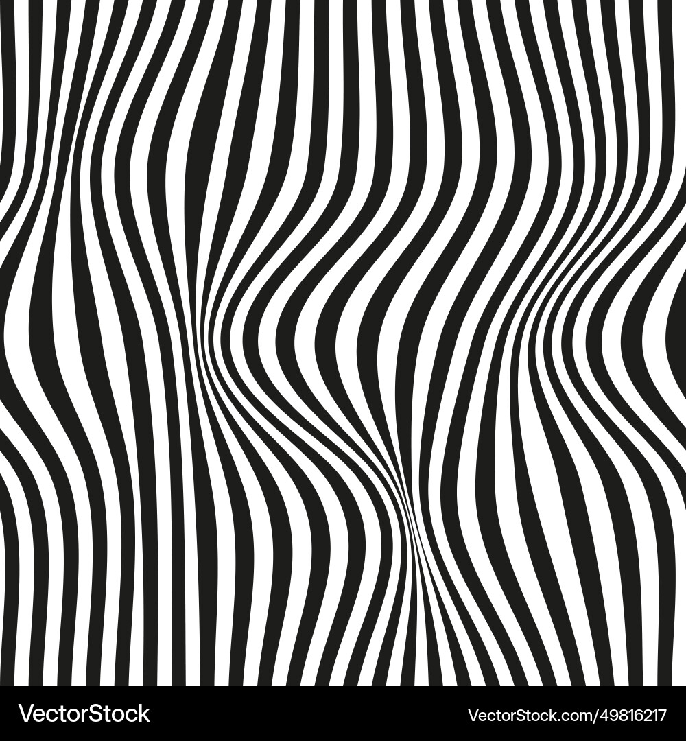 Op art wave seamless pattern stripe lines Op art wave seamless pattern stripe lines vector image