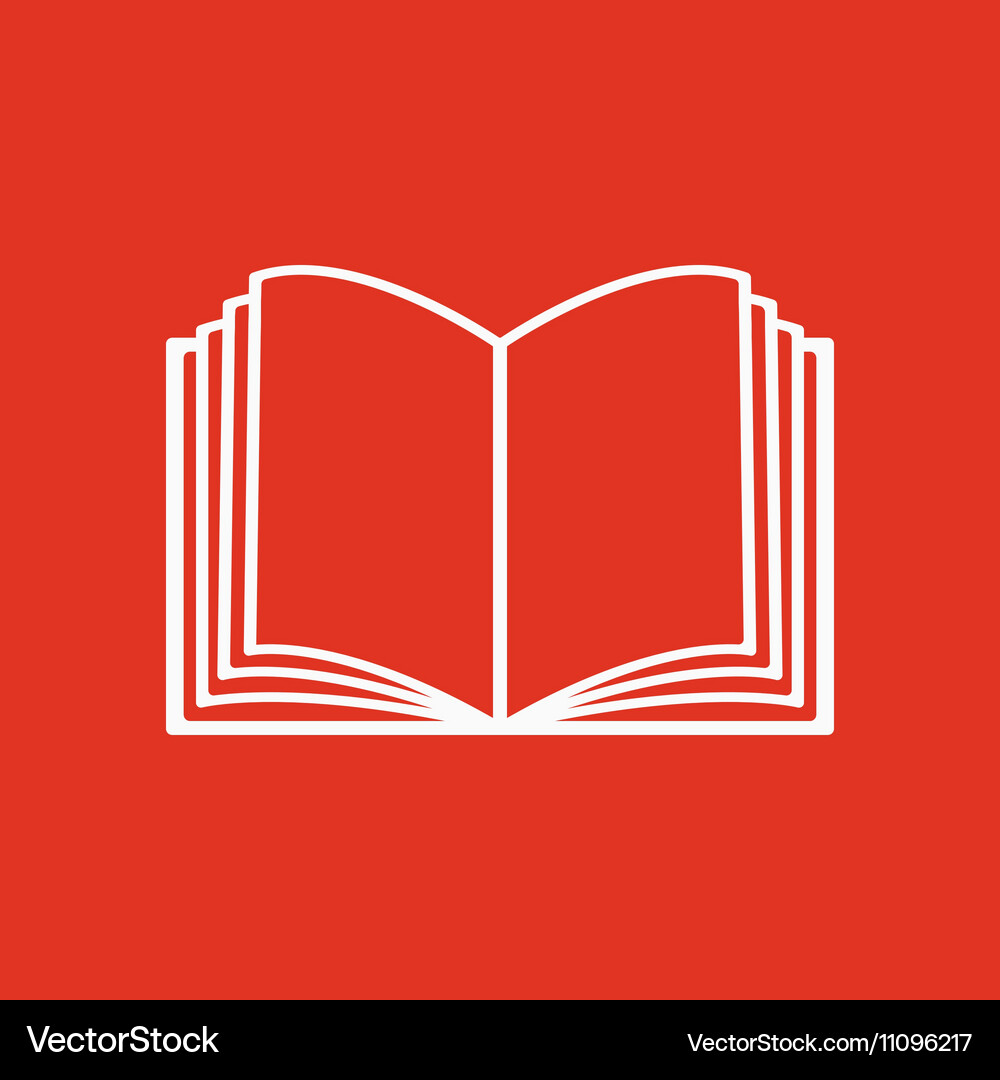 Open book icon manual and tutorial Vector Image