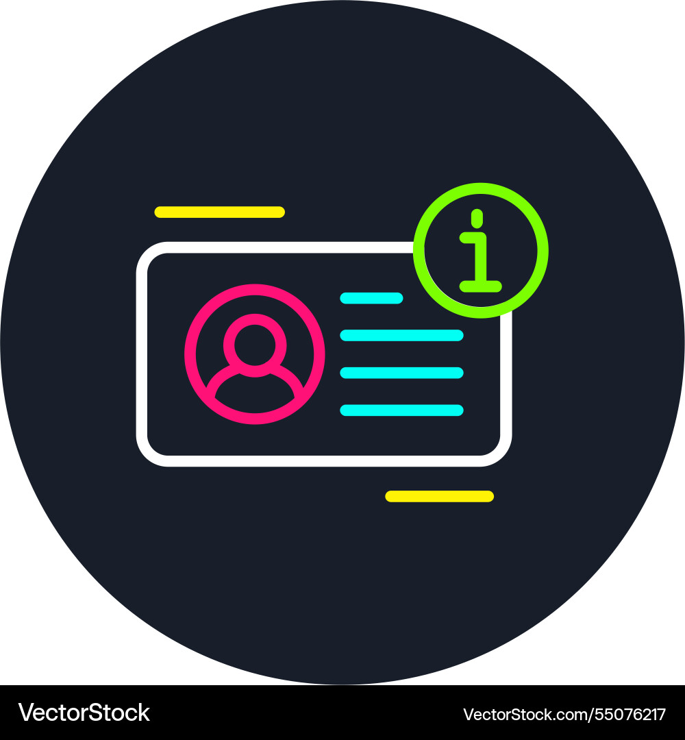 User line multi color icon Vector Image