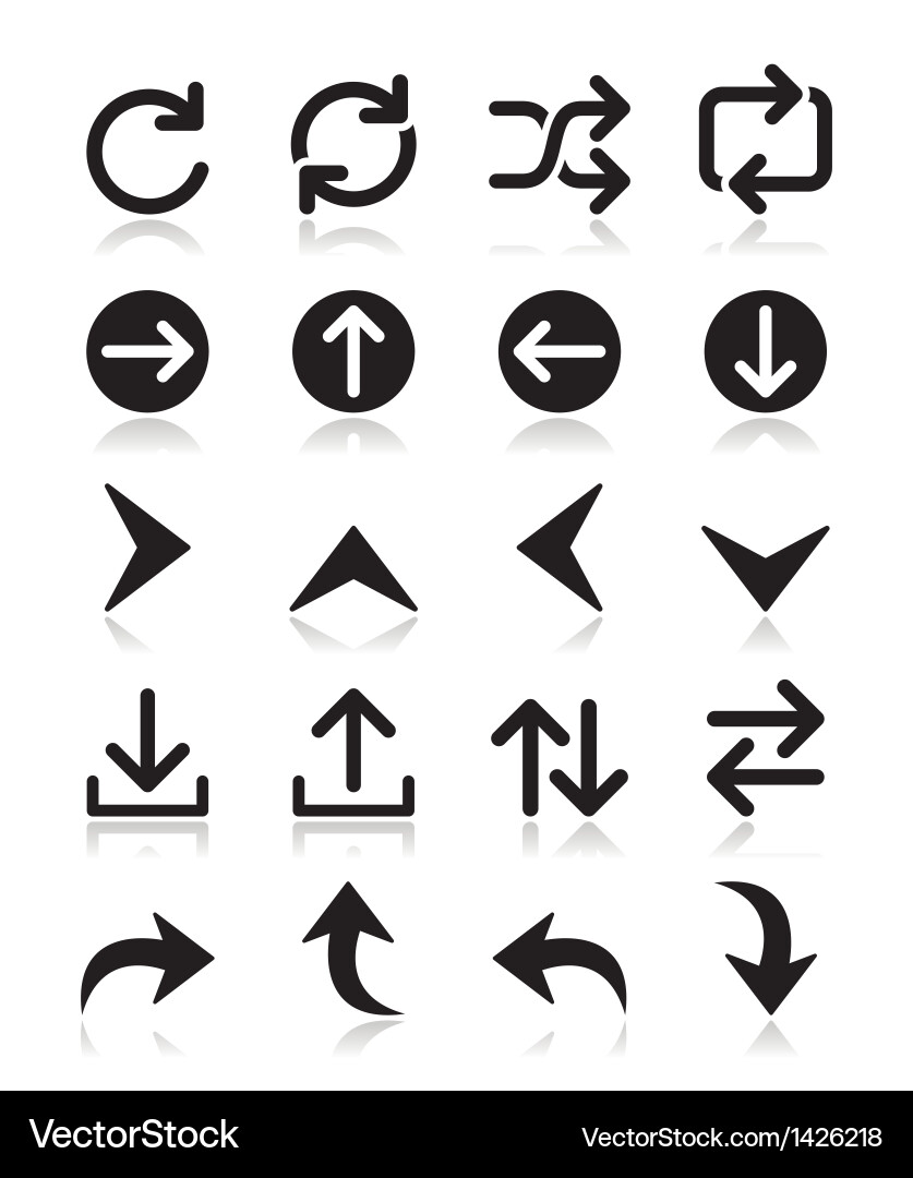 Arrow Icon Set - Navigation & Aktionen vektorbild