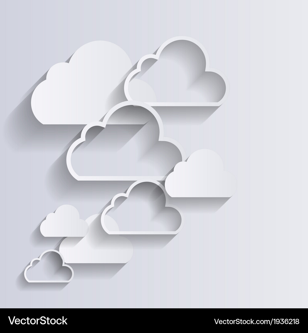 Cloud computing concept on different electronic Vector Image