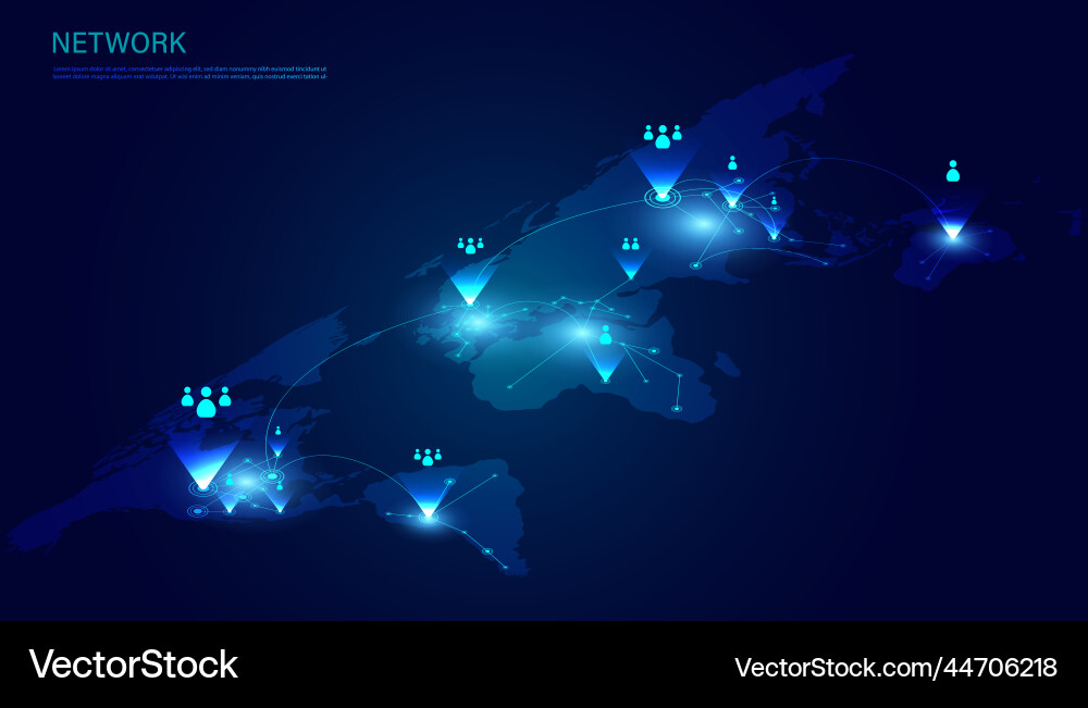 Global Network Connection vector image
