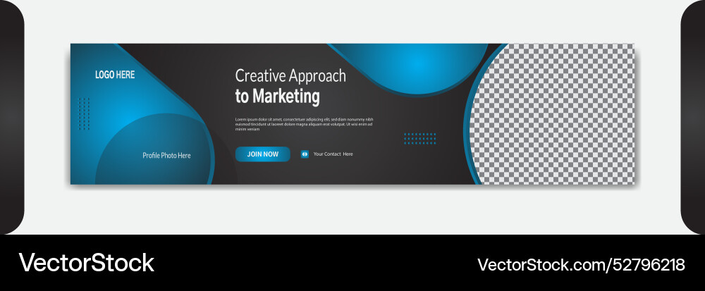 Gradient color linkedin cover and banner design Vector Image