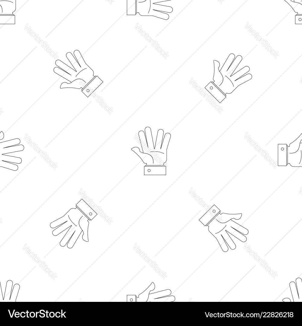 Opened palm pattern seamless vector image