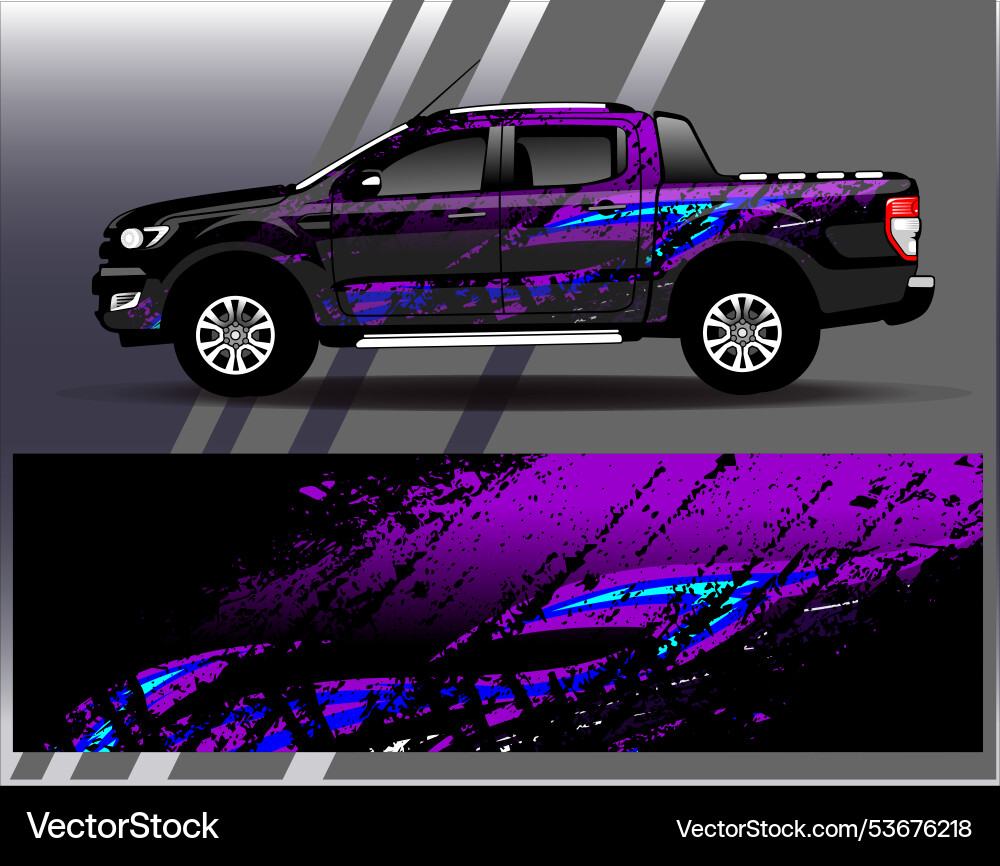 Racing Stripe Car Wrap vector image