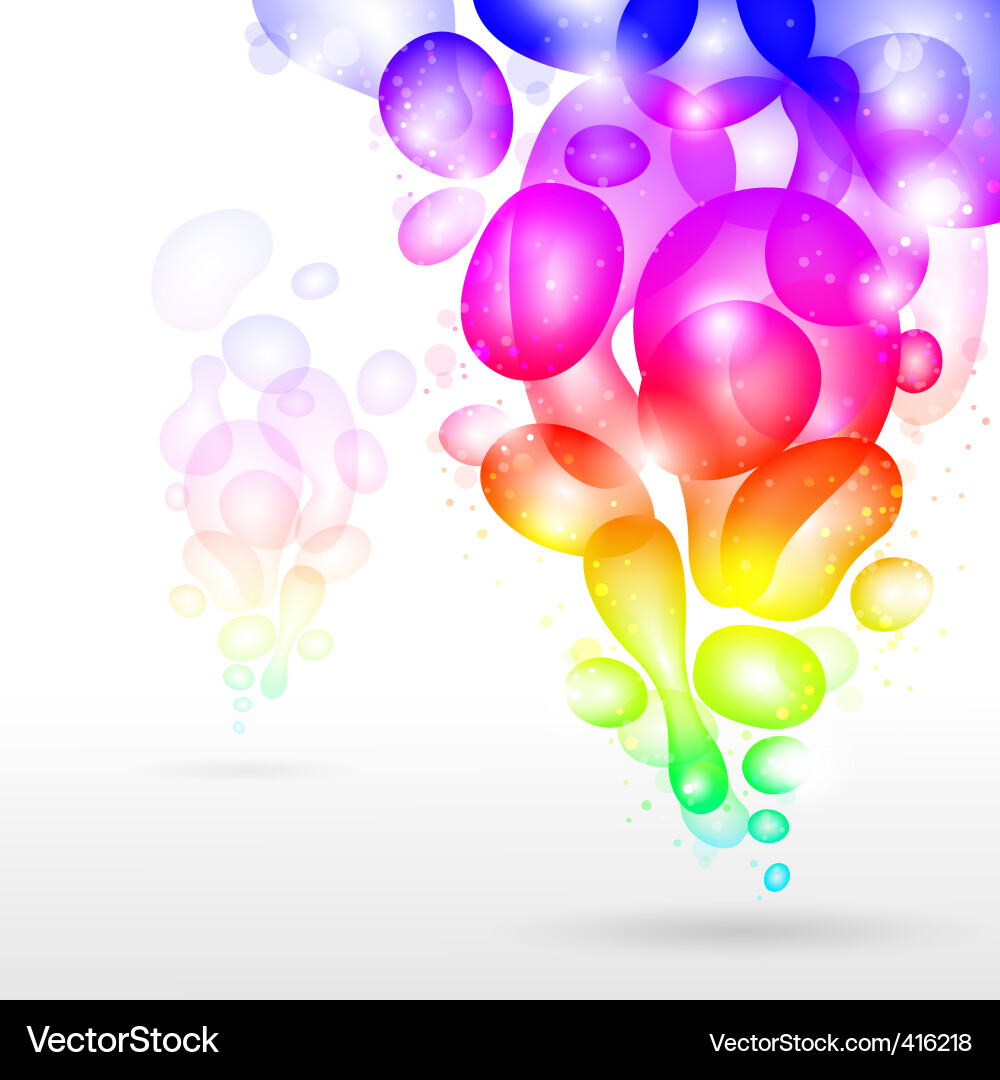 Rainbow Lava Lamp Background Vector Image