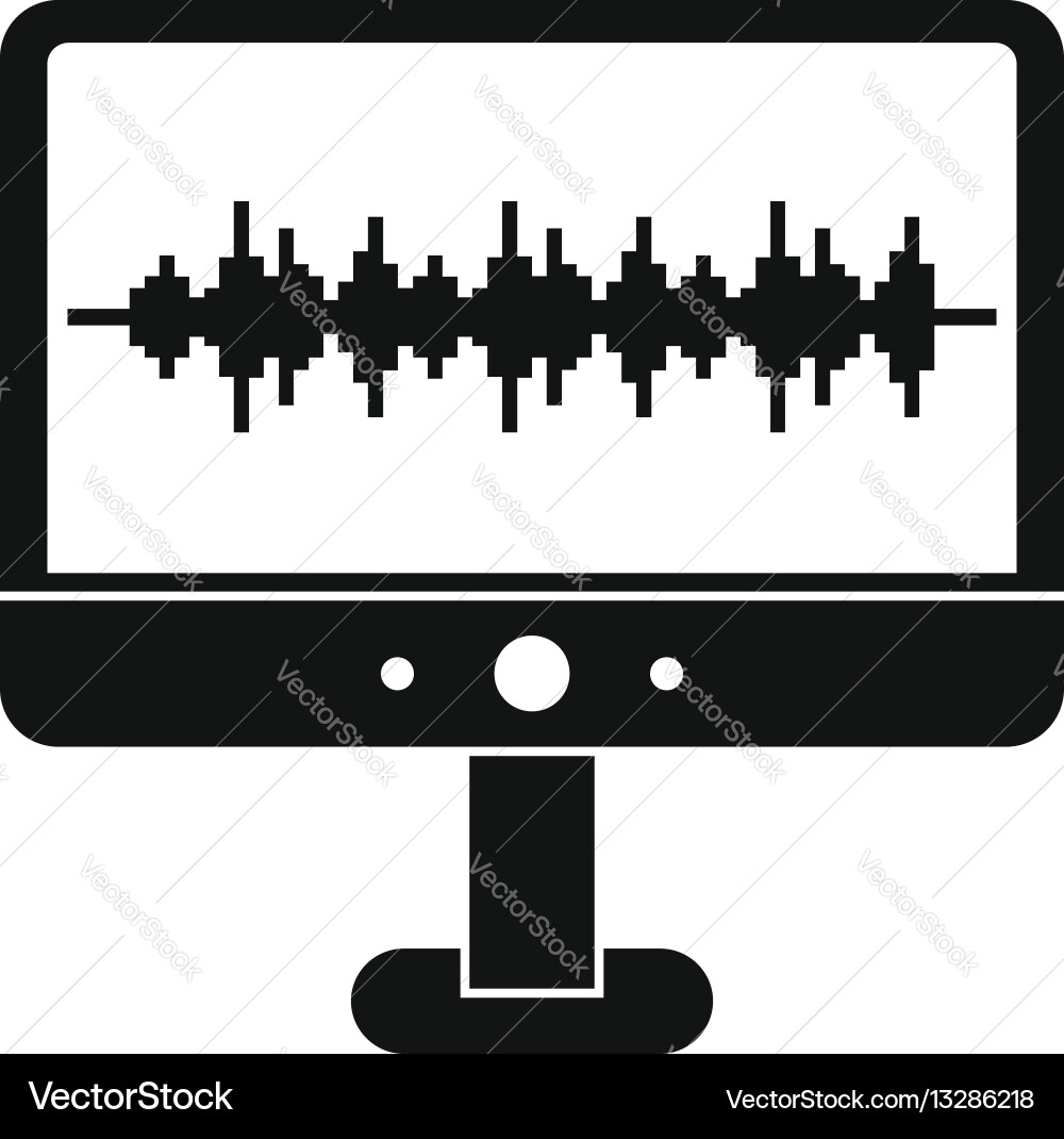 Sound waves icon simple style vector image