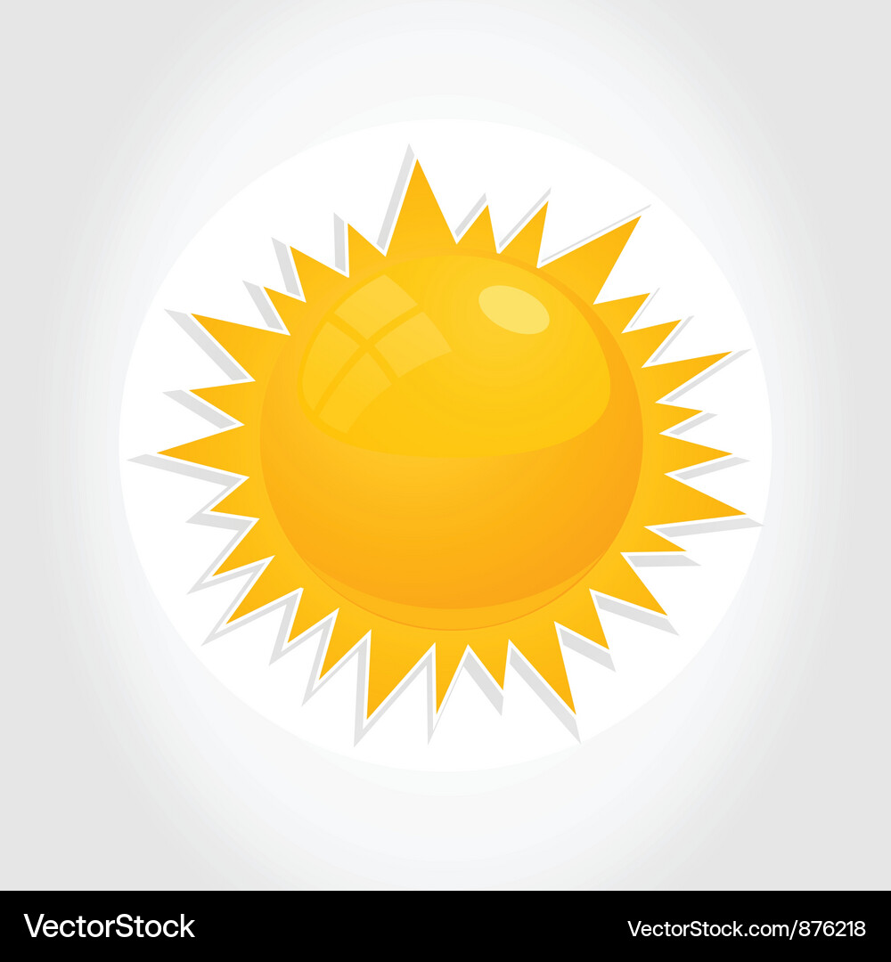 Stylized Sun Icon Vector Image