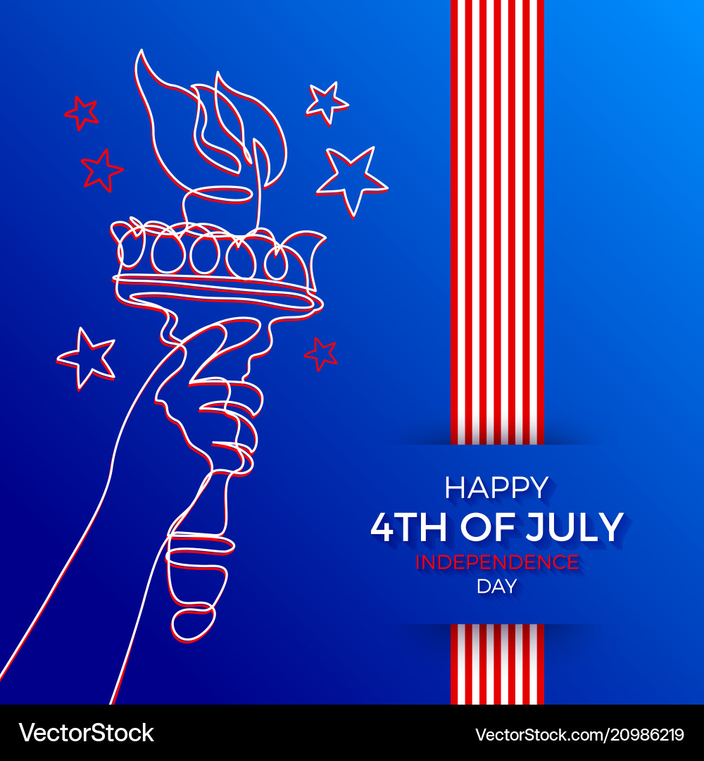 4th of july independence day design Vector Image