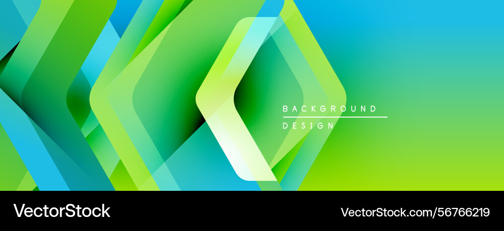 Abstract geometric shapes overlap creating Vector Image
