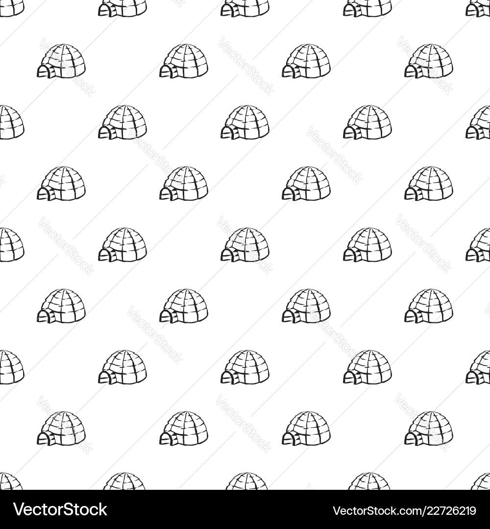 Alaska igloo pattern seamless Alaska igloo pattern seamless vector image