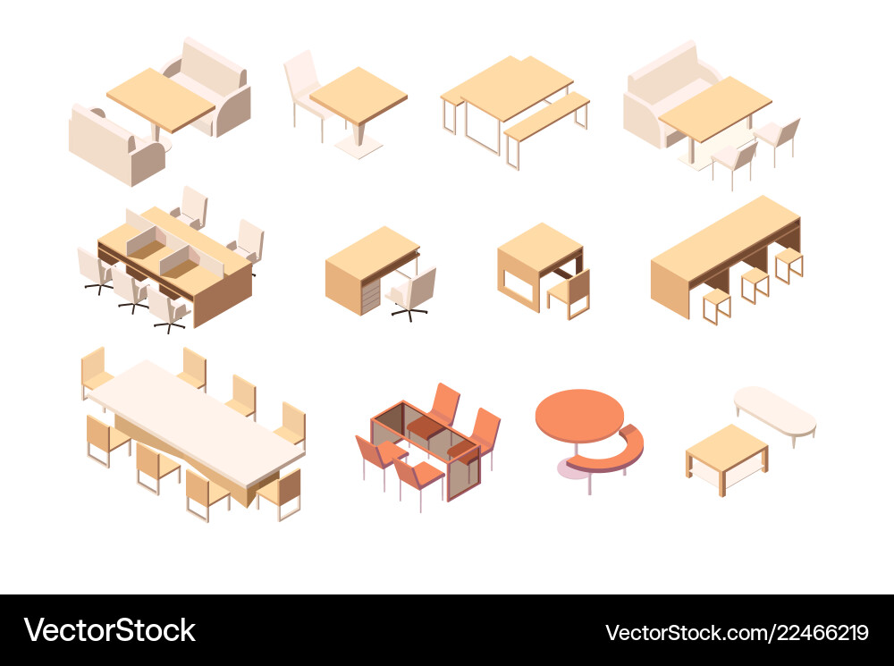 Collection of various furniture Collection of various furniture vector image