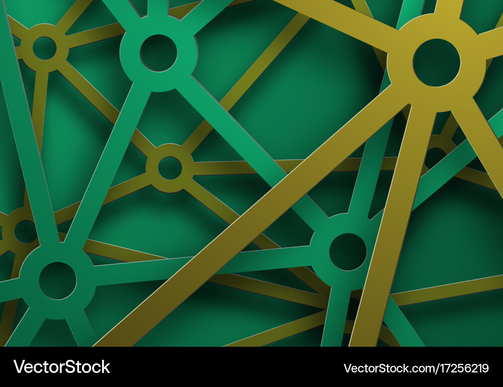 Design of a background with cascading green vector image