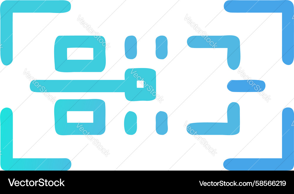 Digital Scan Lines - Data Processing Vector Image