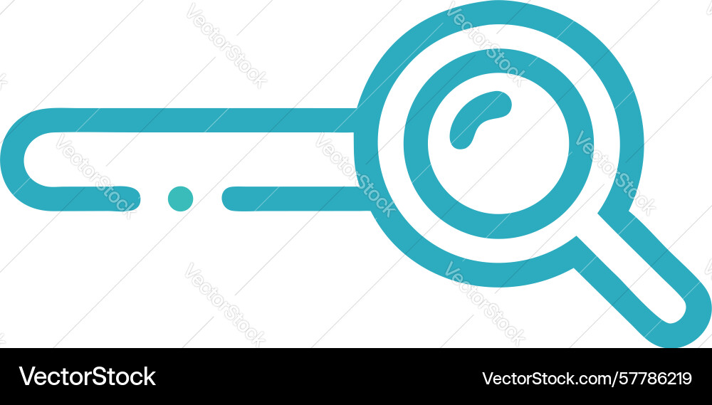 Dynamic magnifying glass with question vector image